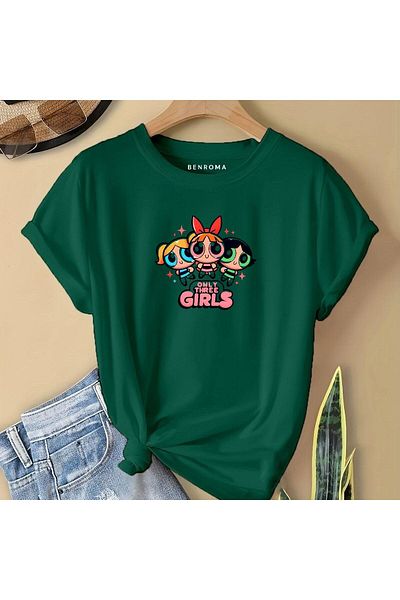 BENROMA 1 tricou este un cadou pentru achiziții de 6 și mai sus în coș - Tricou pentru copii cu imprimeu pentru fete