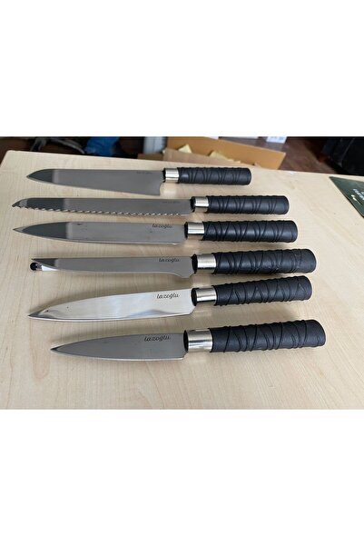 Lazoğlu Siyah 6 Lı Bıçak Seti