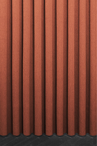 MARİTSA Background Curtain - Satin Series Elegans Pattern Tile Tight Pleat (1X3) Single Wing Curtain