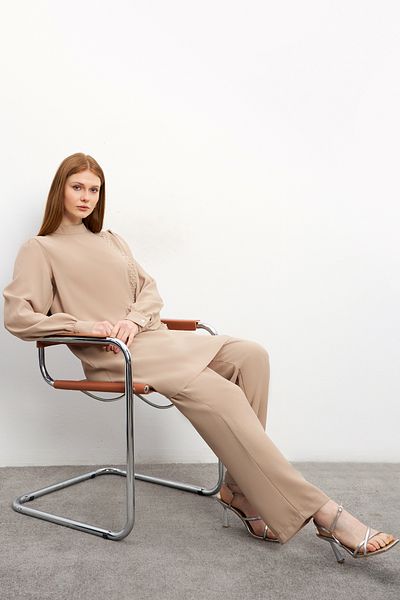 VAVİNOR Σετ Eliza Beige Tunic και Pantalon