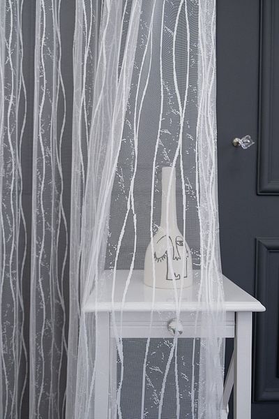 Taç Farbateks Planting Es S Model Pattern Design 1/2layer Pleated Tulle Curtain