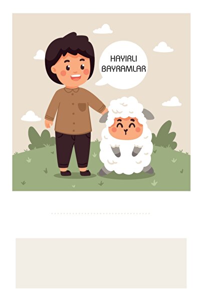 lamel shop 5'li Bayram Kiti ( A Model ) - Harçlık Kiti - Bayram Kartı