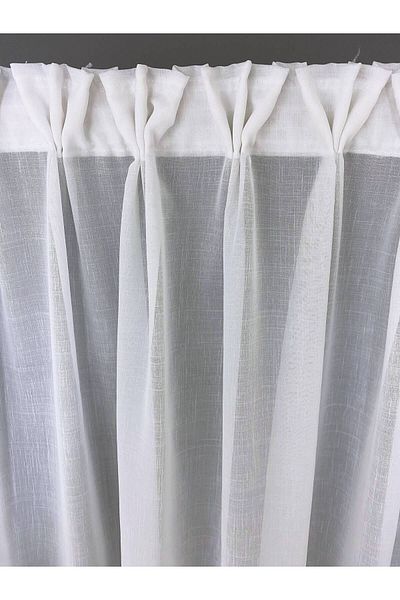 farbateks New Sewing Linen and Linen Tulle Curtain - American Pleat