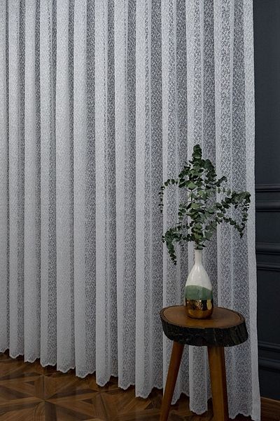 Taç First Montan Planting Ecru Cream Back Pattern 3 Layer Batım Tulle Curtain
