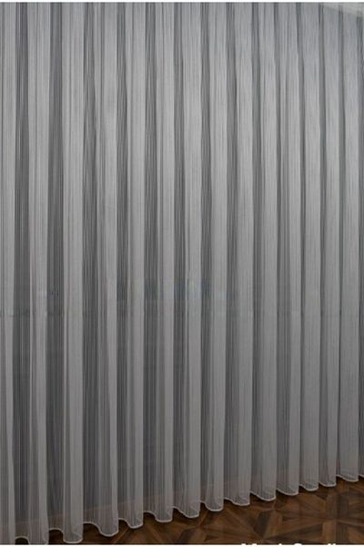 farbateks Thor Striped Thick Twist 3 Layer Pleated Tulle Curtain