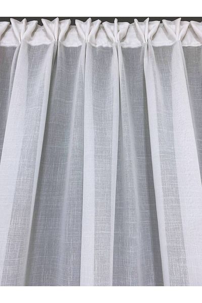 farbateks New Sewing Linen and Linen Tulle Curtain - American Pleat