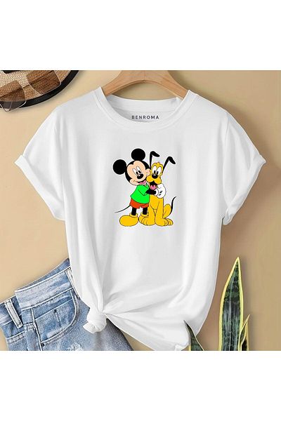 BENROMA 1 tricou este un cadou pentru achiziții de 6 și mai sus în coș - tricou pentru copii imprimat cu personaje de desene animate