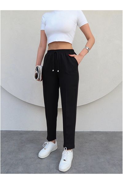 ESRAHELVACI Elastic Waist Trousers with Lacing Detail