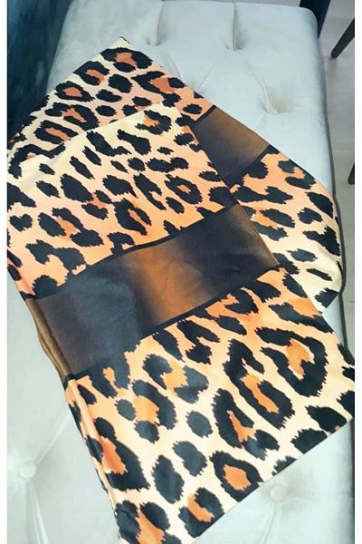 Ardizayn Leopard, 35x55 cm Husă de pernă din țesătură din catifea, imprimată digital, 2 bucăți - Imprimare față-verso