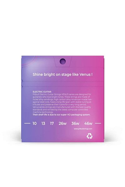 PİTBULL Pitbull Strings Venüs Serial Electric Guitar Set String VEG 10-46 L Light Nickel Alloy