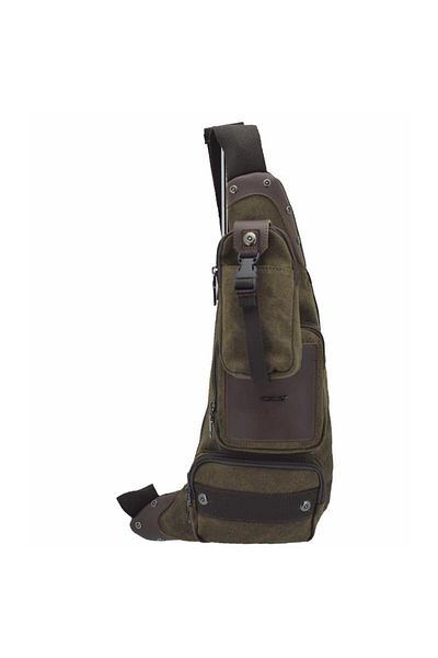 ÇÇS Ccs Canvas Fabric Backpack Body Bag Black