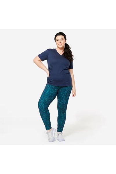 Decathlon Cotton Green Women's Fitness Leggings