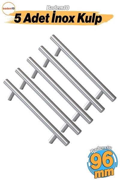 Badem10 5 bucăți de metal inox de rozmarin 96 mm (9,6 cm) mobilier bucătărie sertar dulap capac mâner mâner