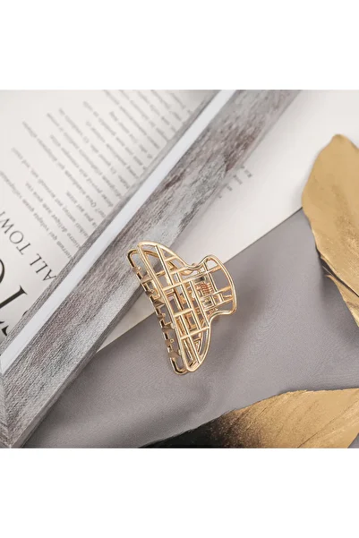 So Much Accesories Agrafă de păr So-much pentru femei New Trend Metal Dimensiune mică încuietoare în formă geometrică 4,5 cm.-1