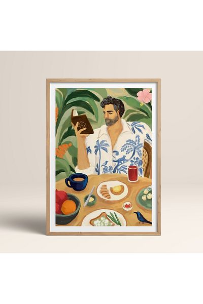 HOMEPACK Единична картина в дървена рамка, единичен плакат, картина TK/997
