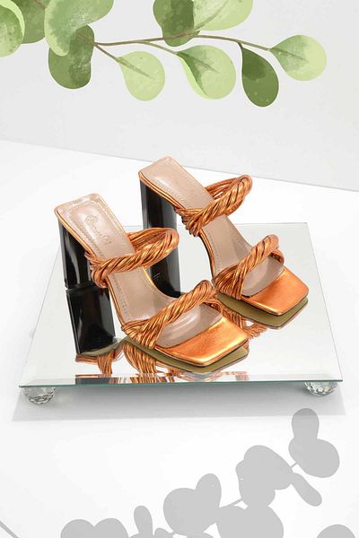 Bambi Metallic Orange Women's Slippers K04188130509
