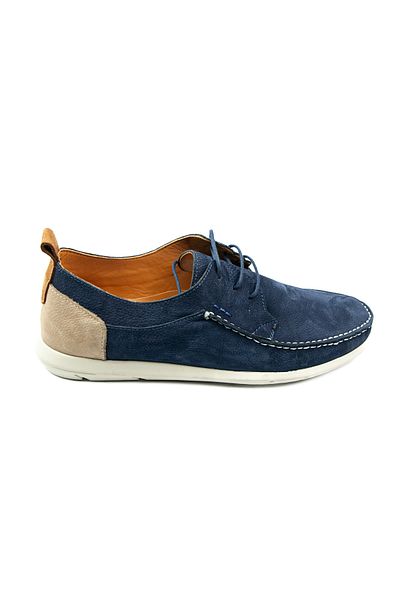 JAMES FRANCO 134 Navy Blue Nubuck Leather Casual Men's Shoes