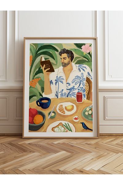 HOMEPACK Единична картина в дървена рамка, единичен плакат, картина TK/997