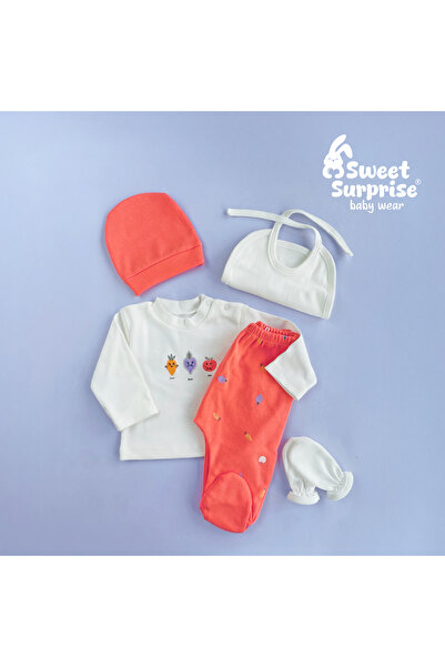 Butik SWEET SURPRISE SWEET VEGETABLES ZIBIN SET NARCISSEGI 100% قطن 5 قطع طقم...