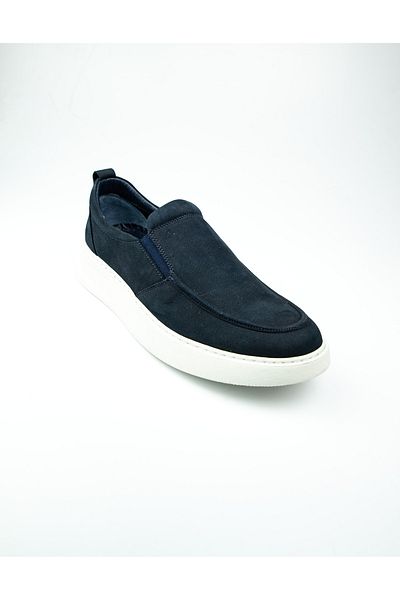 JAMES FRANCO 1862 Navy Blue Nubuck Leather Casual Men's Shoes