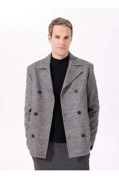 ALTINYILDIZ CLASSICS Altınyıldız Classics Anthracite Men's Coat Ace072510002_Kaban