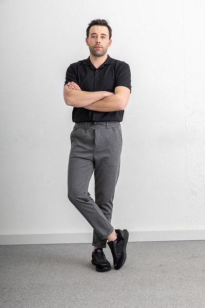Yüksel Ergül Ανδρικό παντελόνι Jogger με ελαστική μέση και τσέπες με κορδόνια