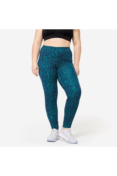 Decathlon Cotton Green Women's Fitness Leggings