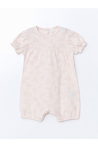 LC Waikiki Crew Neck Baby Girl Combed Cotton Jumpsuit 2 Pack