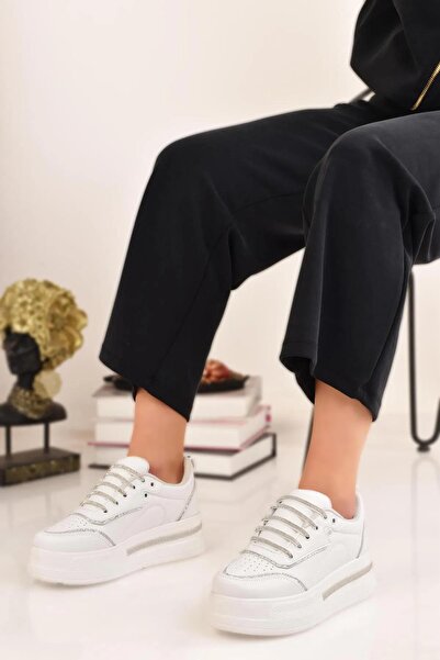 MODAONN Ženske debele sportske cipele sa visokim đonom Lagan Patike