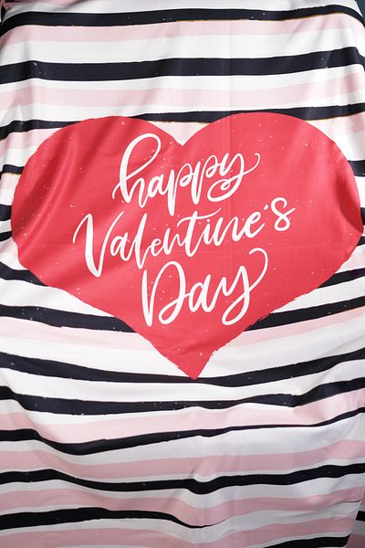 moris home VALENTINE'S DAY PATTERNED TELEVISION BLANKET 130X170