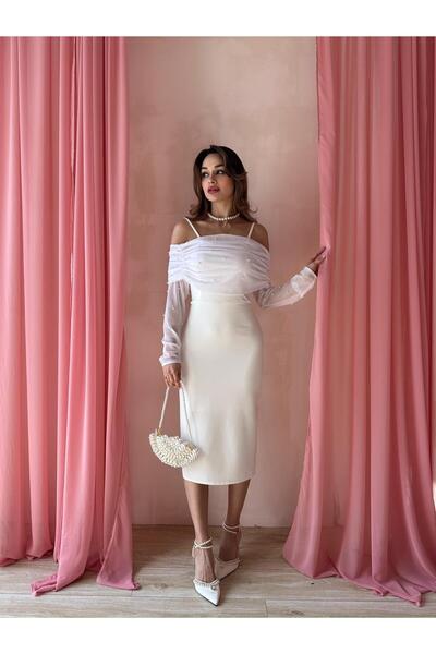 Mooi Butik Delphia Midi Dress 2974 - White