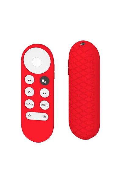 Choice Red Silicone Protective Case for 2020 Google Chromecast SmartTV Remote Control Non-slip Soft Durable