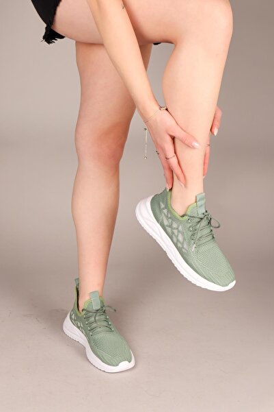 Birikon حذاء ماريانا الرياضي المحبوك باللون الأخضر
