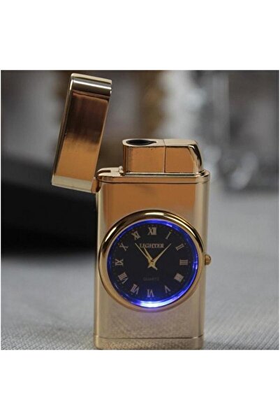 Cantayurdu Quartz Saatli Torch Jet Çakmak Altın
