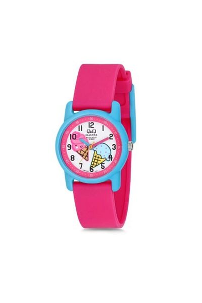 Q&Q Qq Vr41J007Y Water Resistant Pink Children's Wristwatch