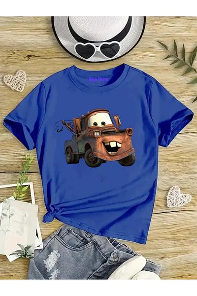 New Shine 1 tricou este un cadou pentru achiziții de 6 și peste în coș - Tricou supradimensionat pentru copii cu imprimeu auto
