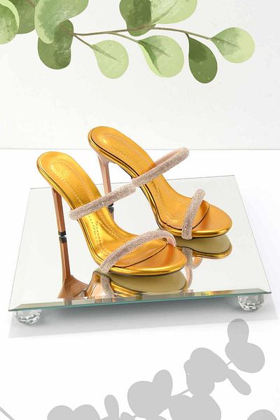 Bambi Metallic Orange Women's Slippers K04842862009