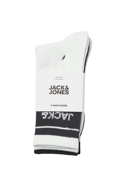 Jack & Jones Ciorapi JACK &JONES Jerry Tennis 3 Perechi - 12268579-Asphalt