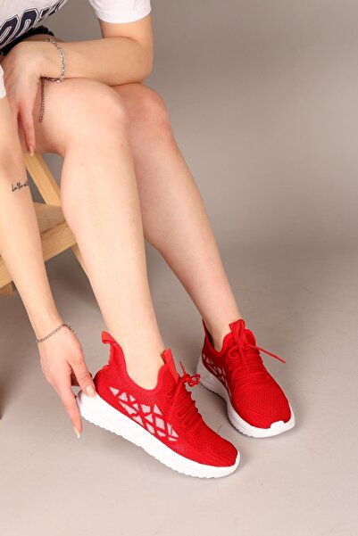 Birikon MARİANA Triko Spor Ayakkabı KIRMIZI