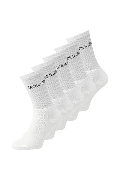 Jack & Jones Ciorapi JACK &JONES Regen Tennis 5 perechi - 12266536-White