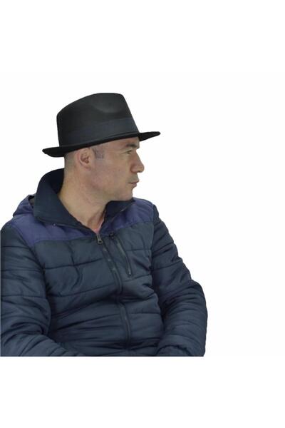 Cantayurdu Fötr Fedora Şapka Panama Kasket Siyah
