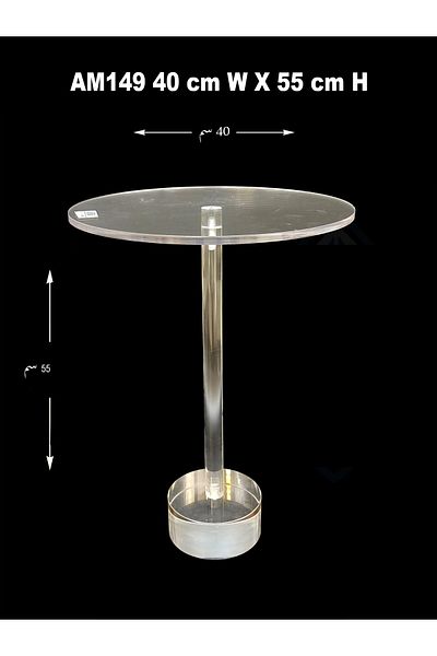 TrentonGCC Round Acrylic Table – 40 W x 55 H - CM