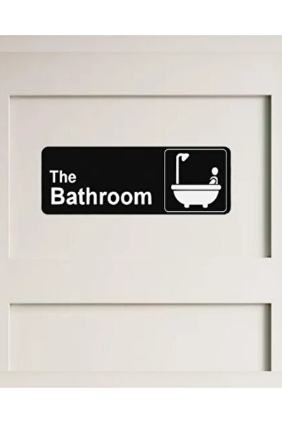 TEKNO Bathroom Door Sign - the Bathroom Written Sign - Bathroom Door Decoration - Bathroom Decor