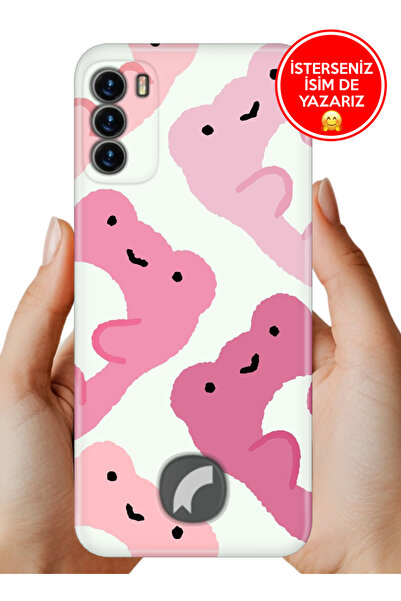 Reeder S19 Max Pro S Kılıf Desenli Rubber Kamera Korumalı Silikon Pink Frogs