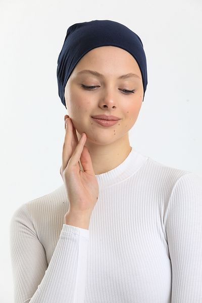 Shalista Buy 4 Pay 3 Magic Gripper Anti-Slip Seamless Navy Blue Lycra Bonnet Anti-Slip