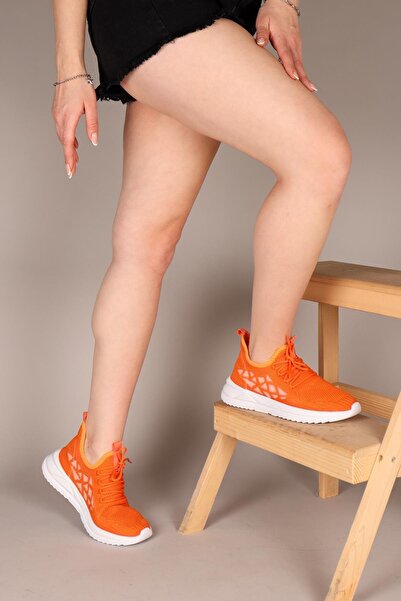 Birikon Πορτοκαλί Πλεκτά - Αθλητικά Παπούτσια