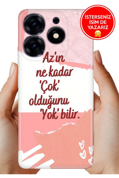 TECNO Spark 10 Pro Kılıf Desenli Baskılı Kamera Korumalı Silikon Az Çok Yok
