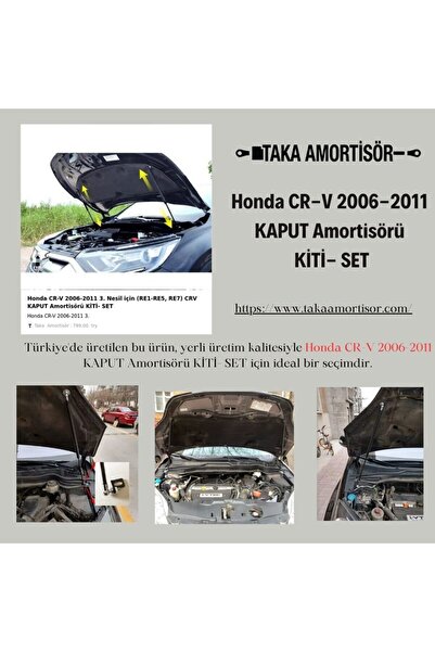 TAKA AMORTİSÖR Honda CR-V 2006-2011 3. Nesil için (RE1-RE5, RE7) CRV  KAPUT A...