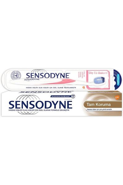 Sensodyne فرشاة العناية باللثة ومعجون الأسنان من توتال كير