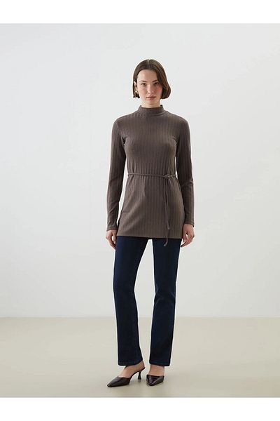 LC Waikiki Women's Textured Women's Tunic with Stand Collar